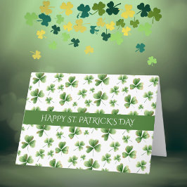 Shamrock Happy St. Patrick's Day  Feestdagen Kaart
