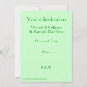 Shamrock 'Happy St.Patrick's Day' uitnodiging groe (Achterkant)