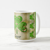 Shamrock "Happy St. Patrick's" Koffiemok (Voorkant rechts)