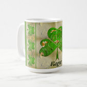 Shamrock "Happy St. Patrick's" Koffiemok (Voorkant links)
