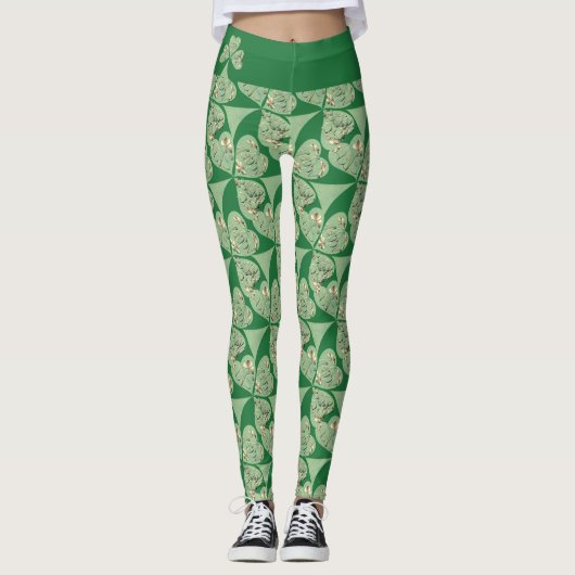Shamrock "Happy St. Patrick's" Leggings (Voorkant)