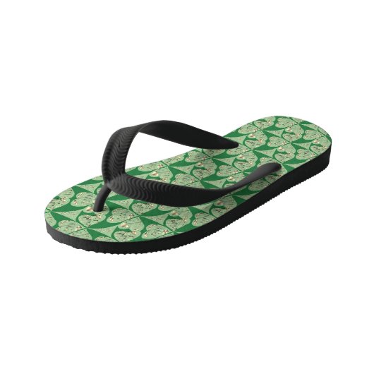 Shamrock "Happy St. Patrick's" paar Teenslippers (Schuin)