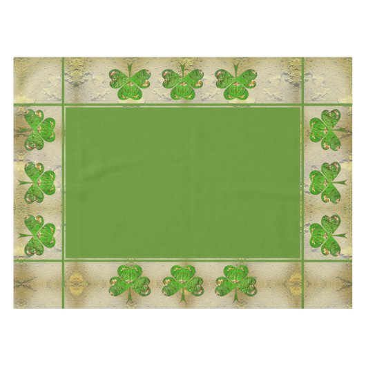 Shamrock "Happy St. Patrick's Tafelkleed (Voorkant (Horizontaal))
