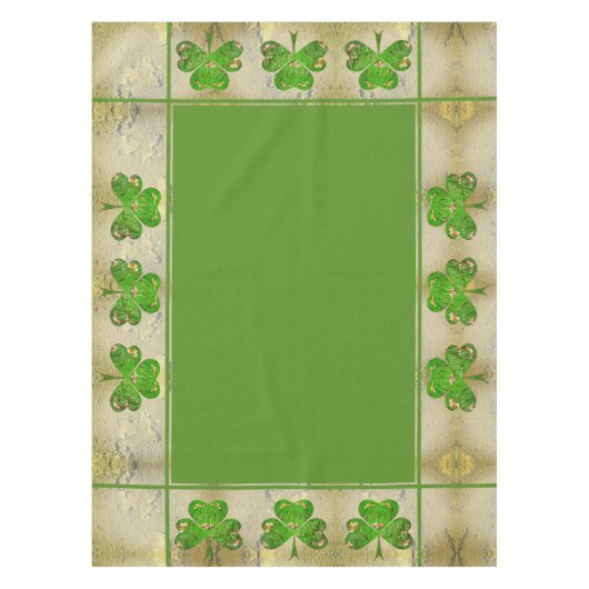 Shamrock "Happy St. Patrick's Tafelkleed (Voorkant)
