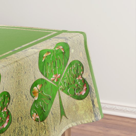 Shamrock "Happy St. Patrick's Tafelkleed (Voorbeeld)