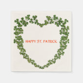 SHAMROCK HART groen paars Servetten (Voorkant)