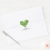 Shamrock hart Vrijgezellenfeest Envelope Seal Vierkante Sticker (Envelop)