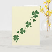 Shamrock Harten Opstijgende Kaart (Gele Bloem)