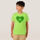 Shamrock Heart Basic American kleding t-shirt kind (Voorkant volledig)