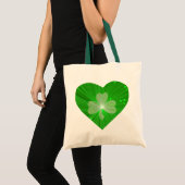Shamrock Heart budget canvas tas (Voorkant (product))