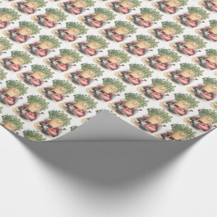  Shamrock Heart en Key St Patrick's Day Cadeaupapier