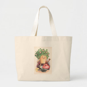  Shamrock Heart en Key St Patrick's Day Grote Tote Bag