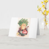  Shamrock Heart en Key St Patrick's Day Kaart (Gele Bloem)