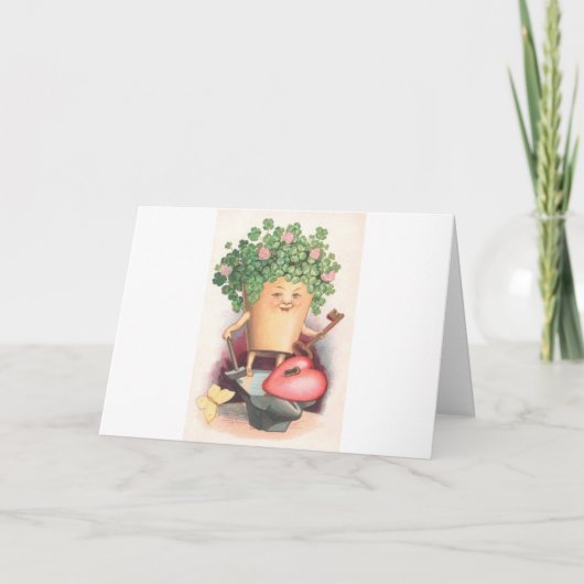  Shamrock Heart en Key St Patrick's Day Kaart (Voorkant)