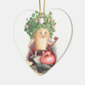  Shamrock Heart en Key St Patrick's Day Keramisch Ornament (Links)