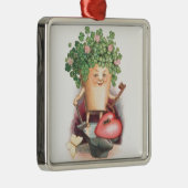 Shamrock Heart en Key St Patrick's Day Metalen Ornament (Rechts)