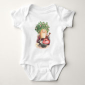  Shamrock Heart en Key St Patrick's Day Romper (Voorkant)