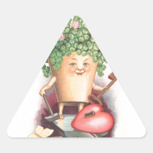  Shamrock Heart en Key St Patrick's Day Sticker