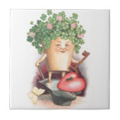  Shamrock Heart en Key St Patrick's Day Tegeltje (Voorkant)