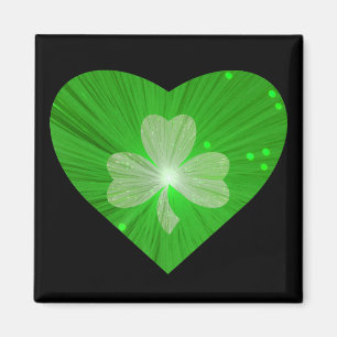 Shamrock Heart fridge magnet zwart