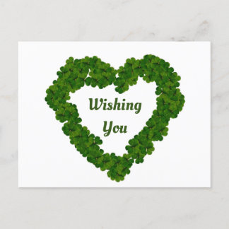 Shamrock Heart Holiday Briefkaart