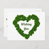 Shamrock Heart Holiday Briefkaart (Voorkant / Achterkant)