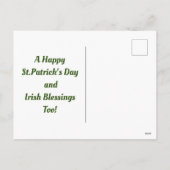 Shamrock Heart Holiday Briefkaart (Achterkant)
