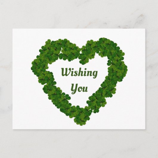 Shamrock Heart Holiday Briefkaart (Voorkant)