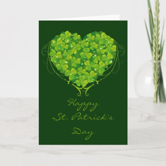 Shamrock Heart Kaart (Voorkant)