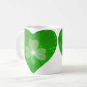 Shamrock Heart mok white (Voorkant links)