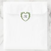 SHAMROCK HEART MONOGRAM St Patrick's Day White Hart Sticker (Tas)