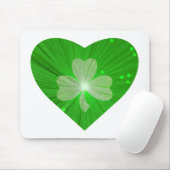 Shamrock Heart mousepad white Muismat (Met muis)