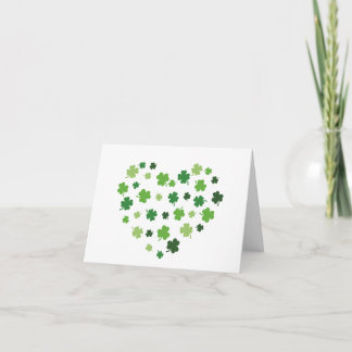 Shamrock Heart Note Kaarten Notitiekaartje