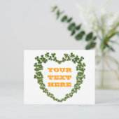 Shamrock Heart  St. Patrick's Day Briefkaart (Staand voorkant)