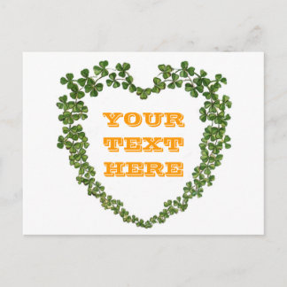 Shamrock Heart  St. Patrick's Day Briefkaart
