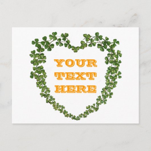 Shamrock Heart  St. Patrick's Day Briefkaart (Voorkant)