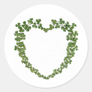 Shamrock Heart St. Patrick's Day Ronde Sticker