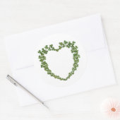 Shamrock Heart  St. Patrick's Day Ronde Sticker (Envelop)