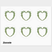 Shamrock Heart  St. Patrick's Day Ronde Sticker (Vel)