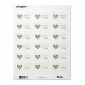 Shamrock Heart St. Patricks Day Vrijgezellenfeest Etiket (Full Sheet)