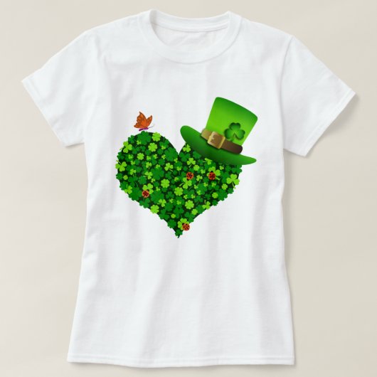 Shamrock Heart T-shirt voor dames (Design voorkant)