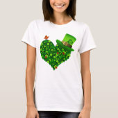 Shamrock Heart T-shirt voor dames (Voorkant)