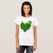 Shamrock Heart T-shirt voor dames (Voorkant volledig)