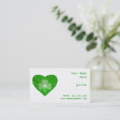 Shamrock Heart visitekaartje side white (Staand voorkant)
