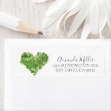 Shamrock Heart Vrijgezellenfeest Return-adres