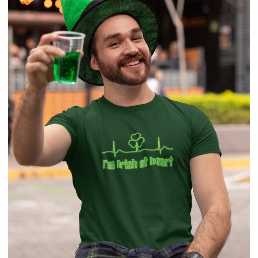 Shamrock Heartbeat St Patrick's Day T-shirt
