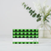 Shamrock Hearts Black white stripe Visitekaartje (Staand voorkant)