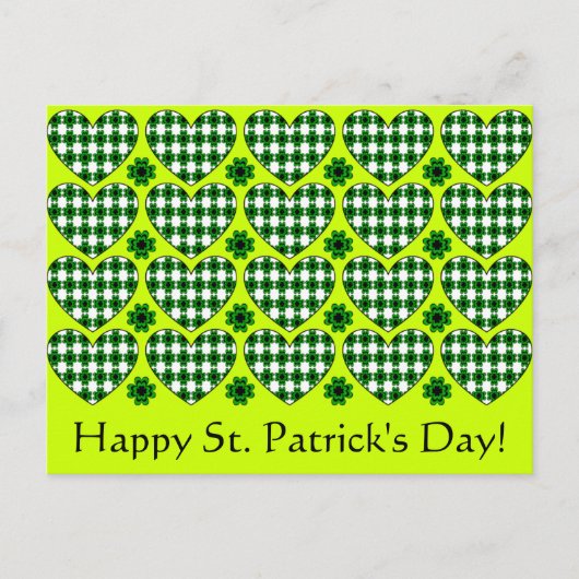 Shamrock Hearts Briefkaart (Voorkant)