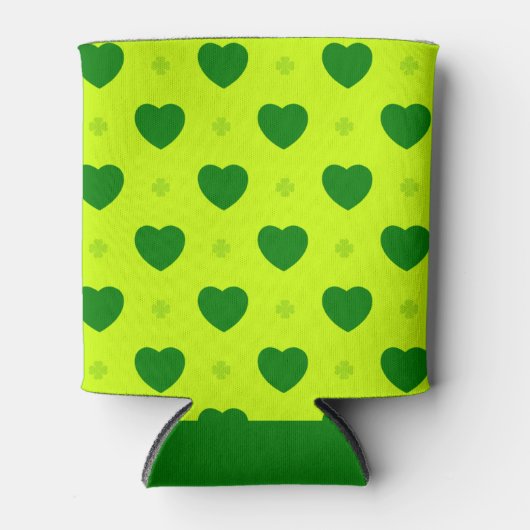 Shamrock Hearts Drankkoeler Blikjeskoeler (Voorkant)