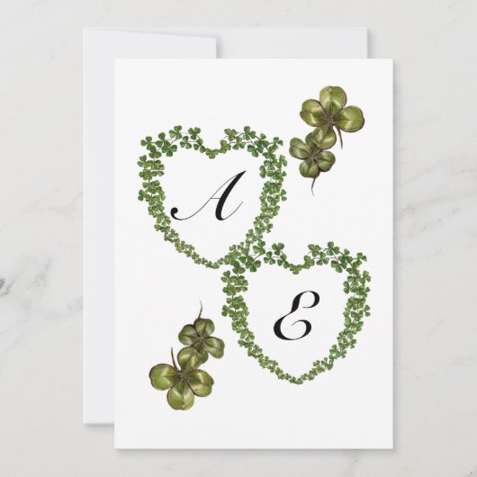 SHAMROCK HEARTS MONOGRAM AANKONDIGING (Voorkant)